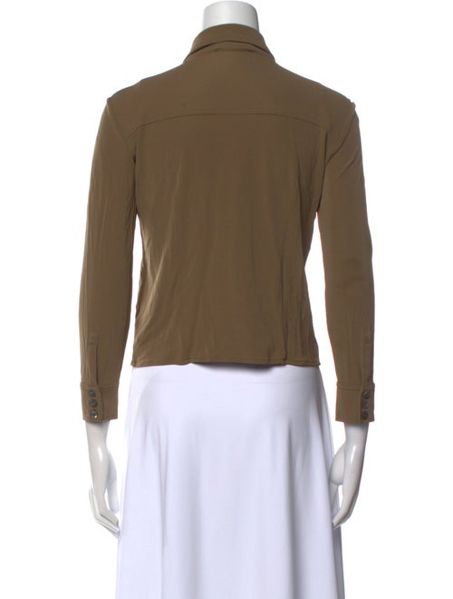 FRAME Three-Quarter Sleeve Button-Up Top