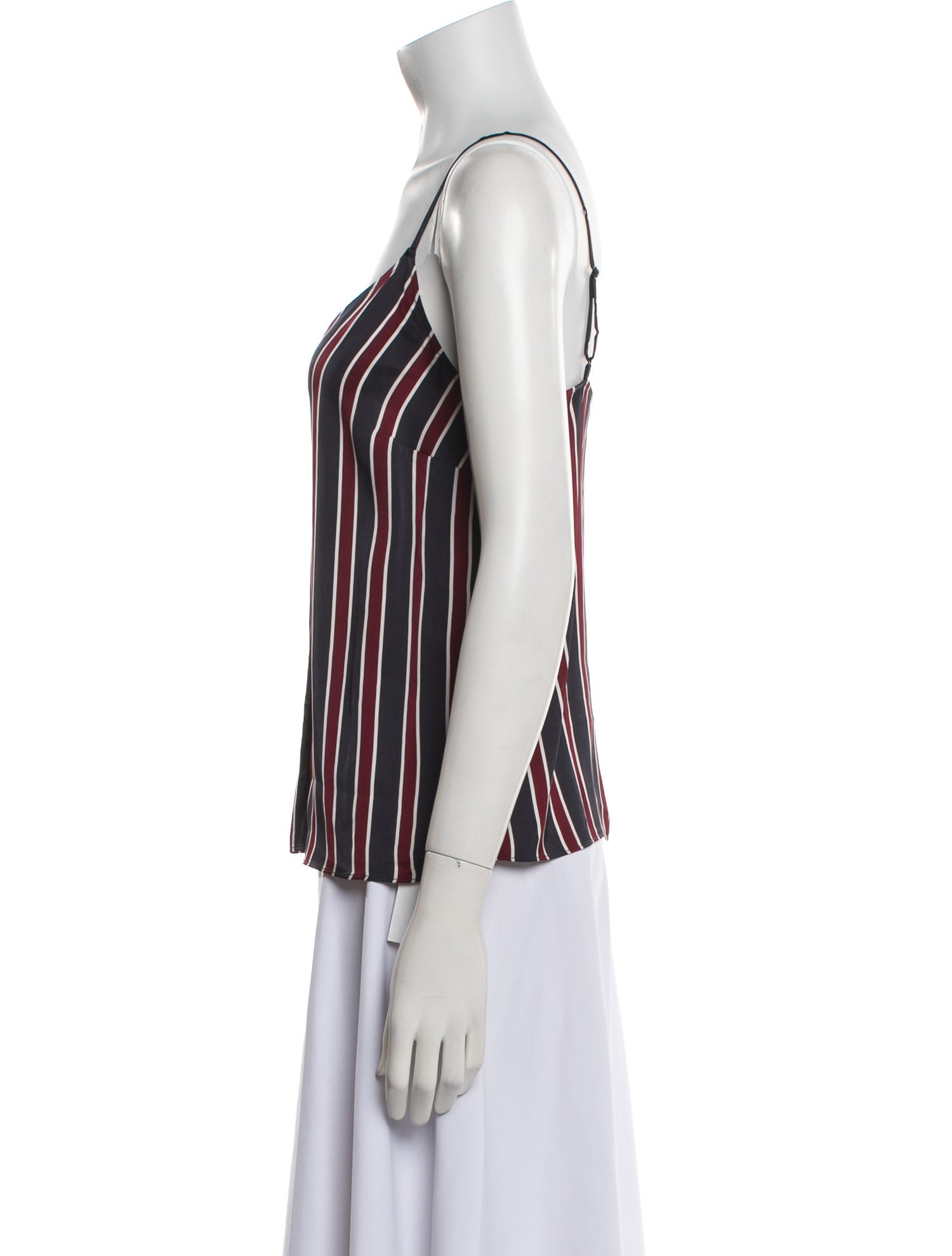 FRAME Striped V-Neck Top