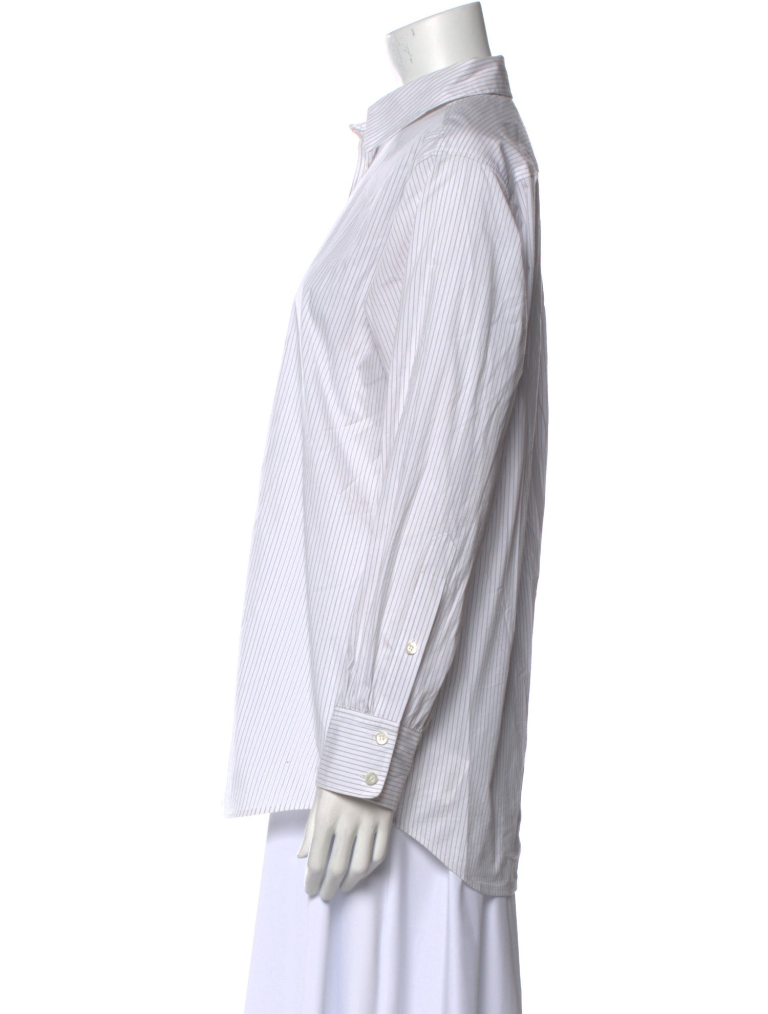 FRAME Striped Long Sleeve Button-Up Top