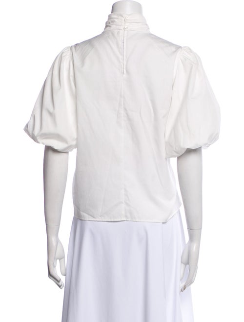 FRAME Mock Neck Short Sleeve Blouse