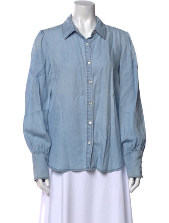 FRAME Long Sleeve Button-Up Top