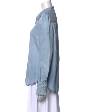 FRAME Long Sleeve Button-Up Top