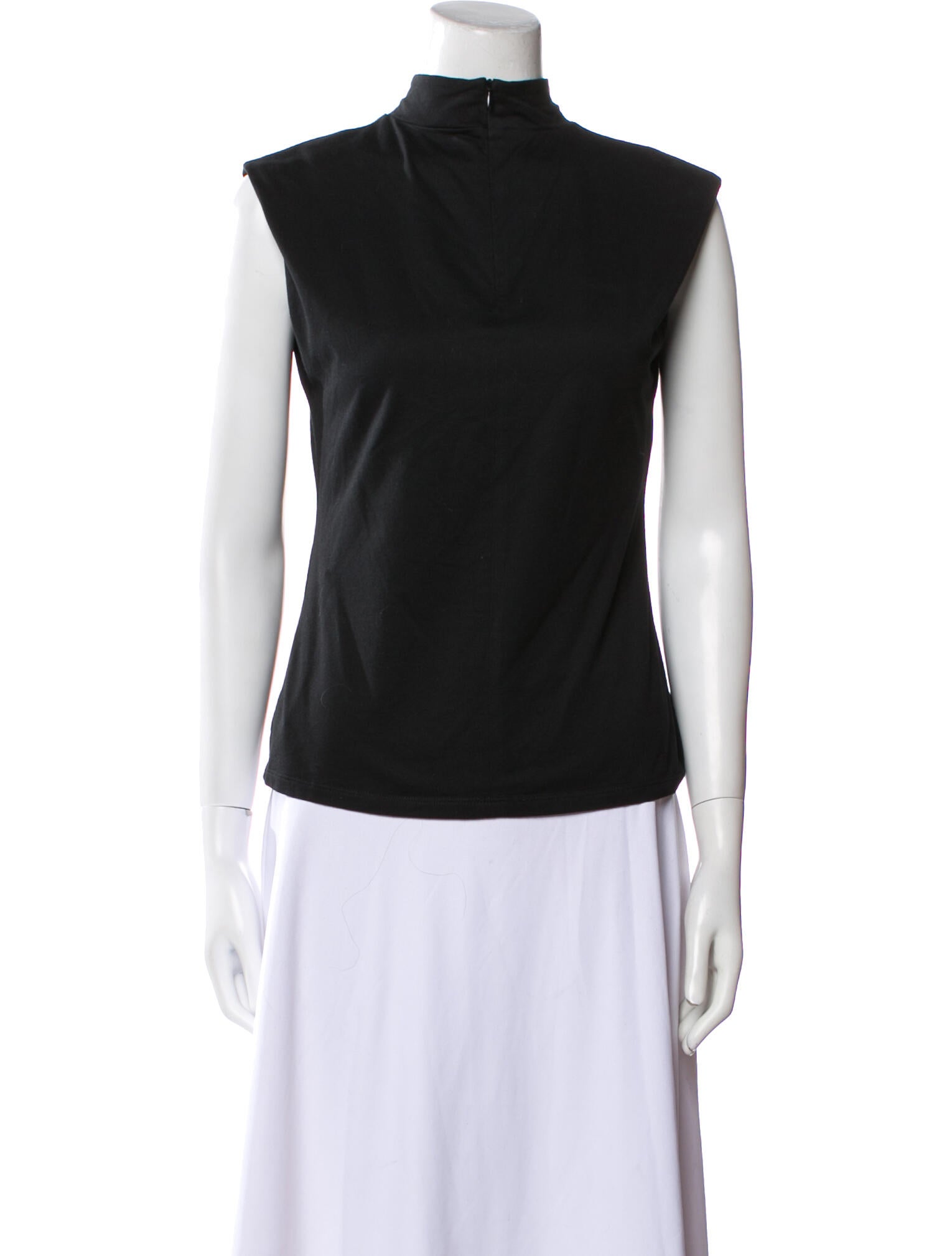 FRAME Mock Neck Sleeveless Top