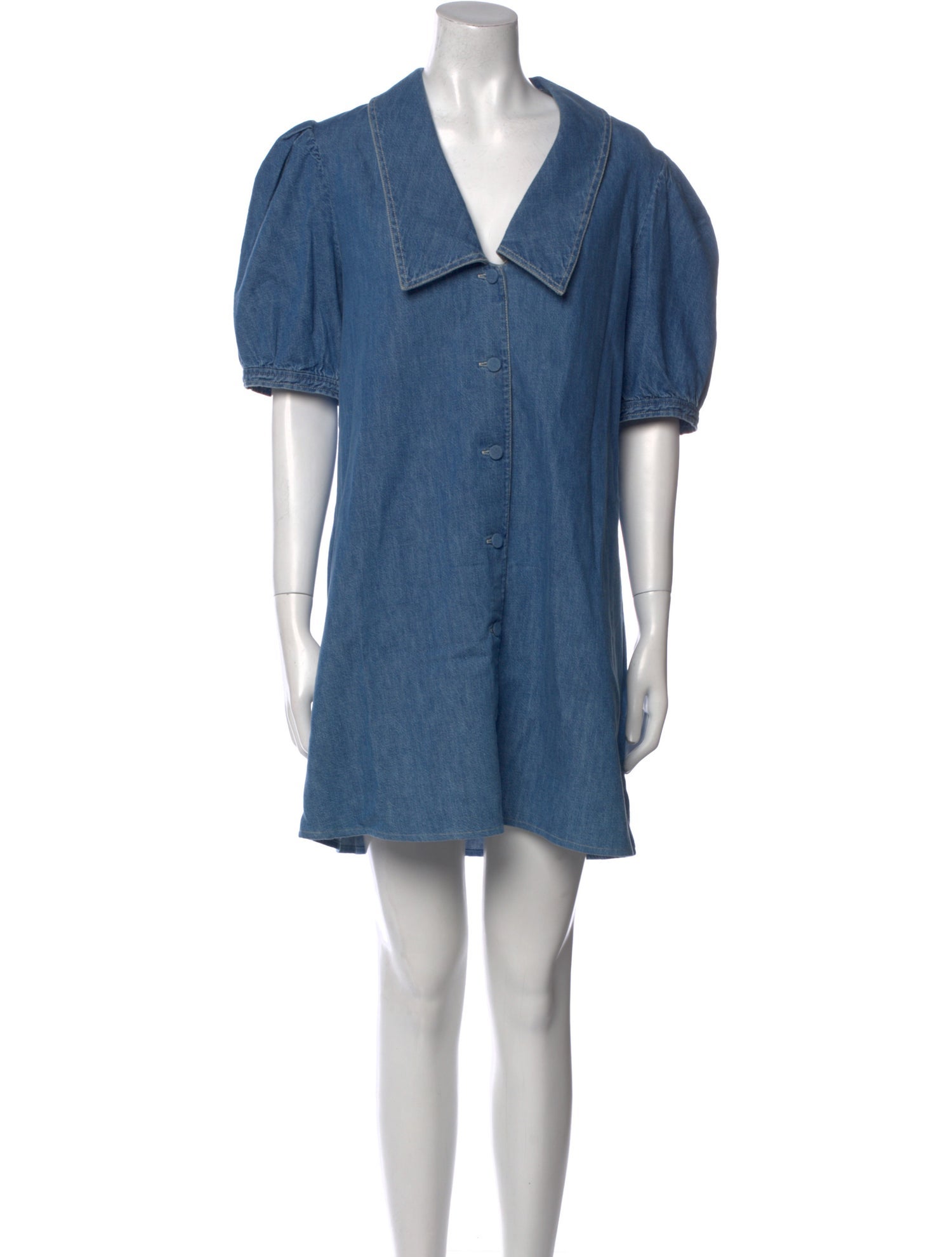 FRAME V-Neck Mini Dress