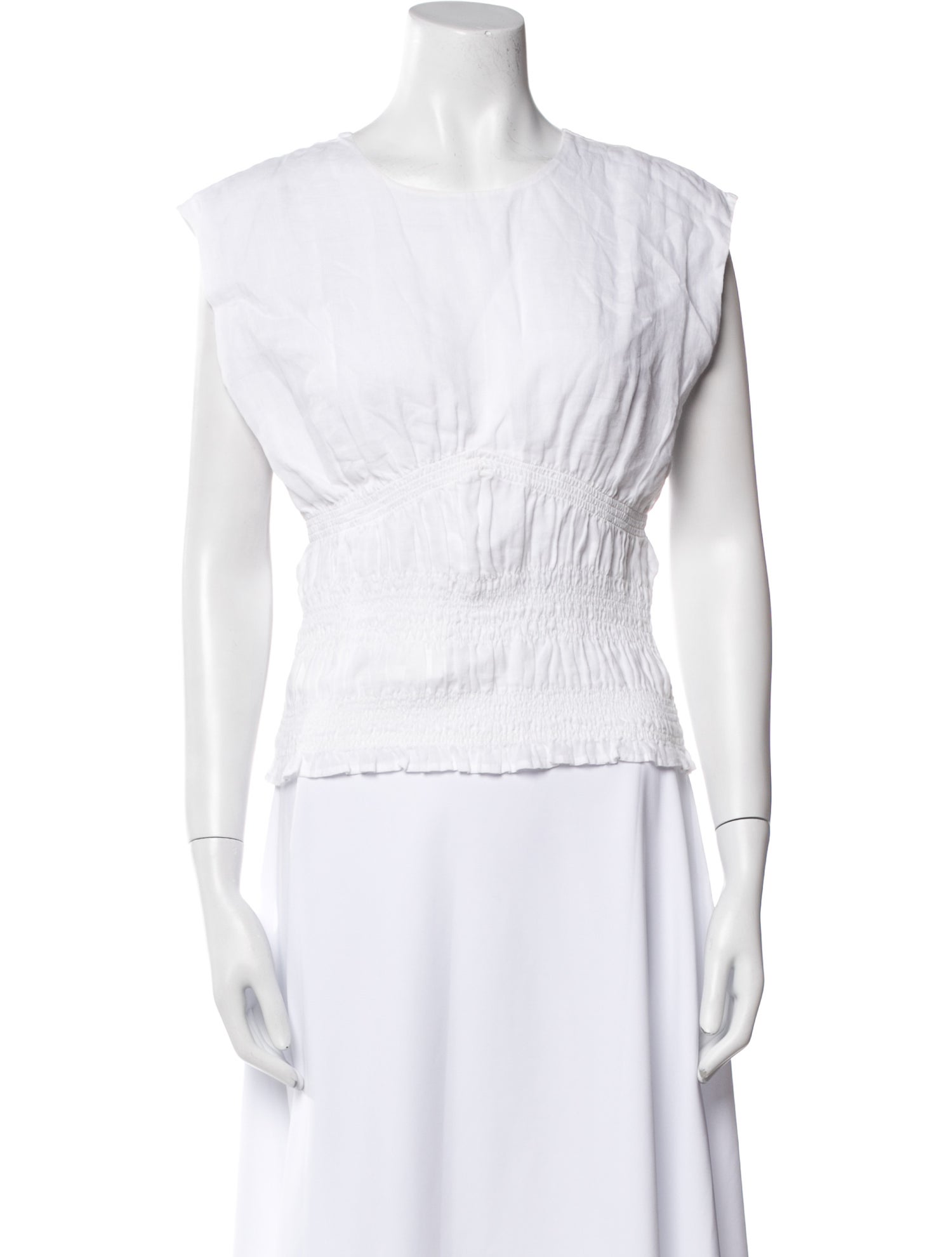 FRAME Bateau Neckline Sleeveless Top