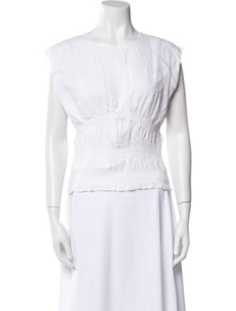 FRAME Bateau Neckline Sleeveless Top