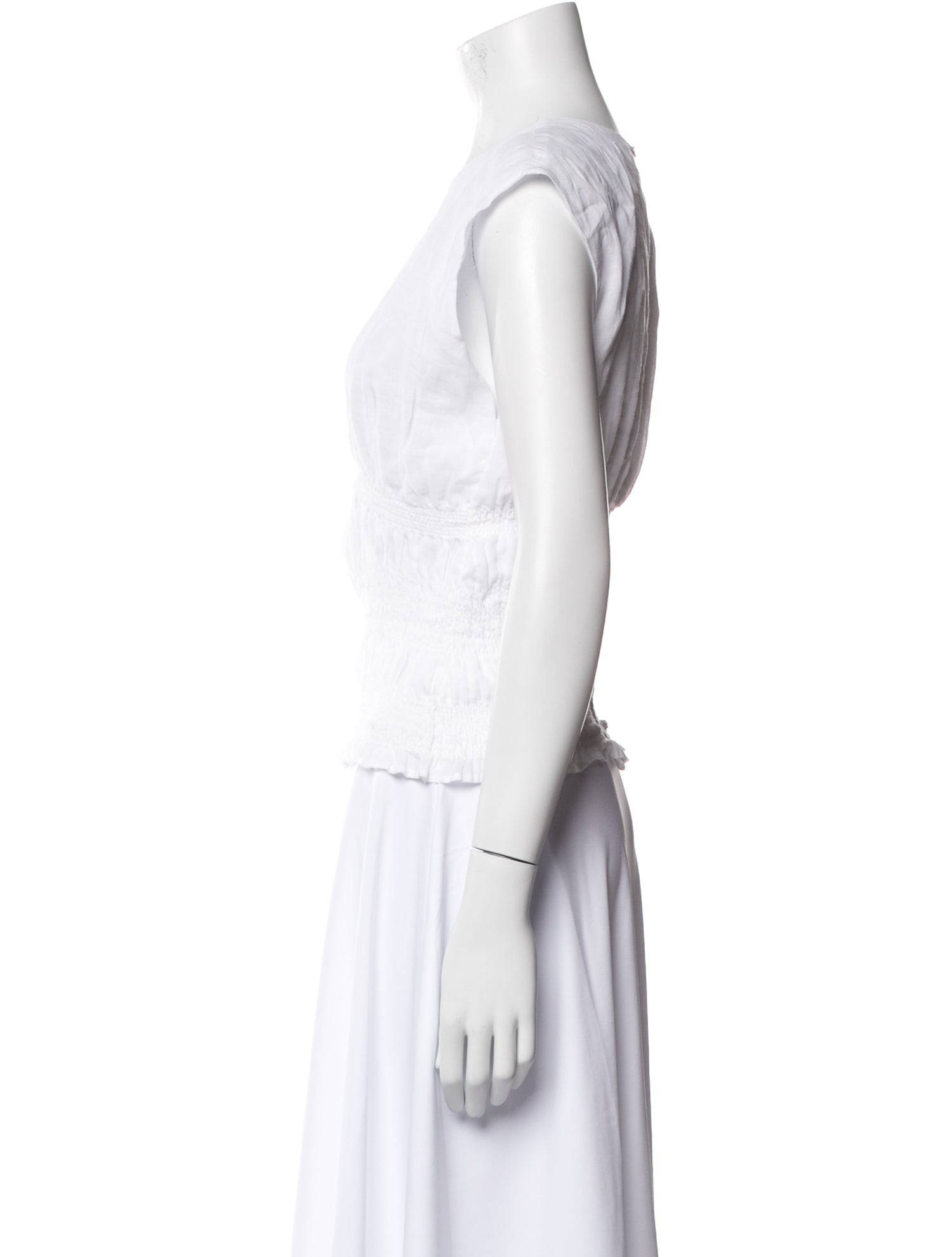 FRAME Bateau Neckline Sleeveless Top