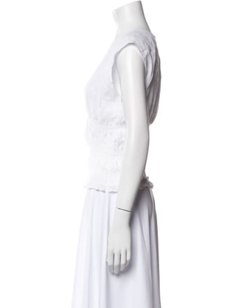 FRAME Bateau Neckline Sleeveless Top