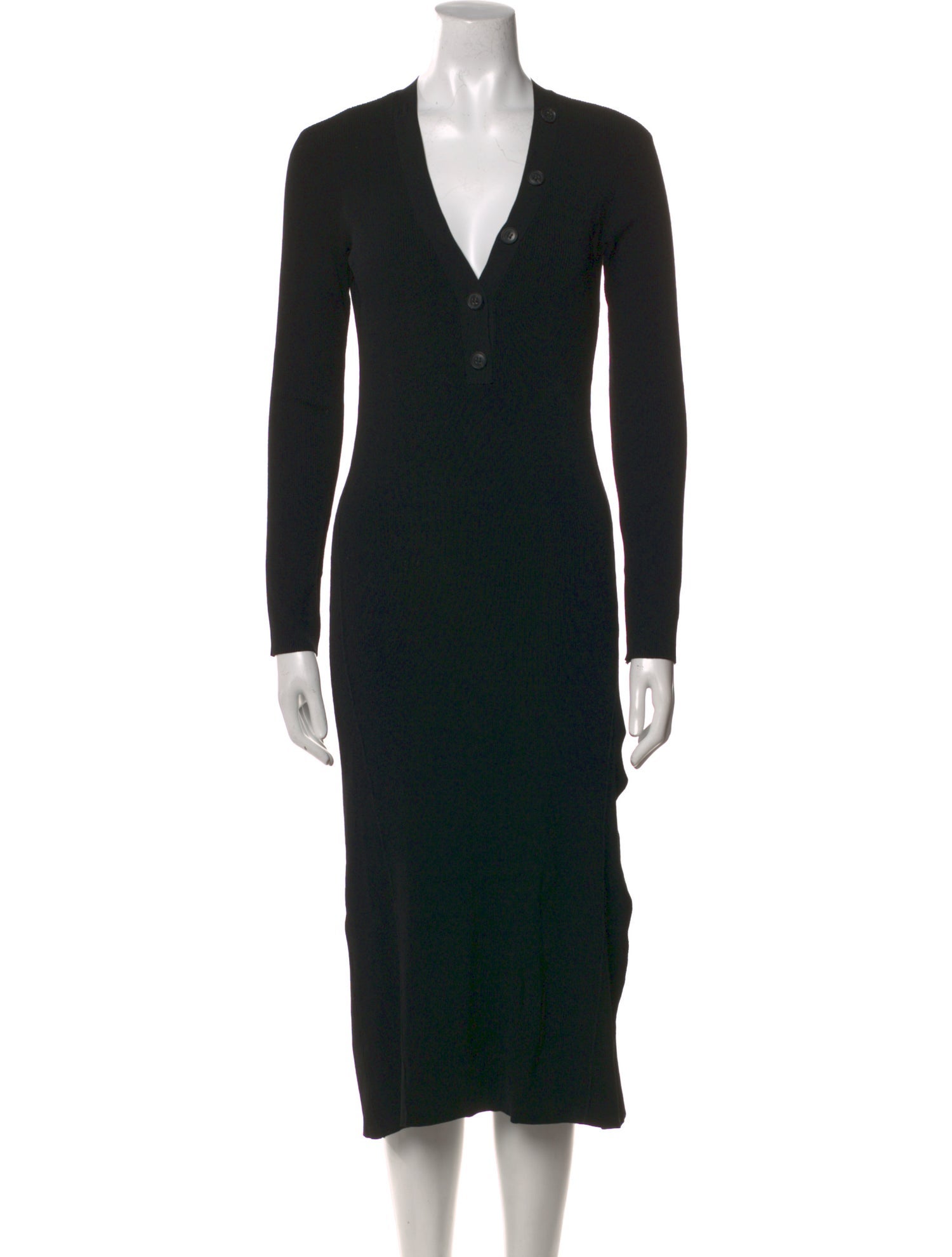 FRAME V-Neck Midi Length Dress