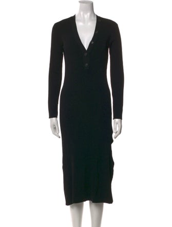 FRAME V-Neck Midi Length Dress