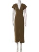 FRAME V-Neck Long Dress