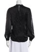 FRAME Silk Mock Neck Blouse