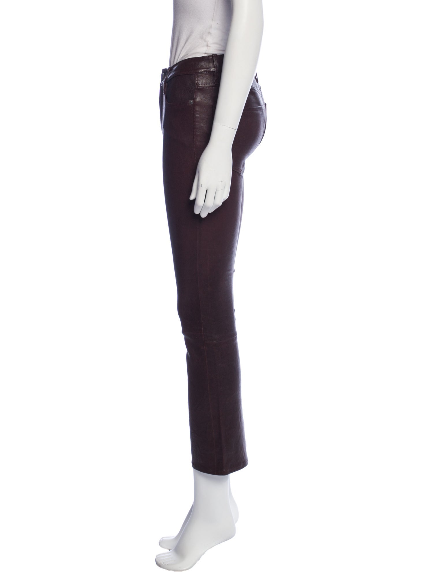 FRAME Lamb Leather Straight Leg Pants
