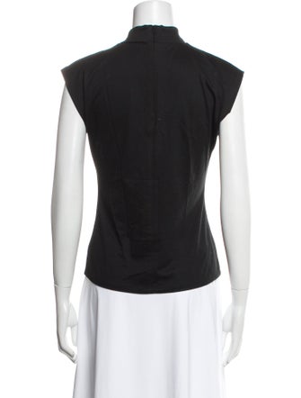 FRAME Mock Neck Short Sleeve Top