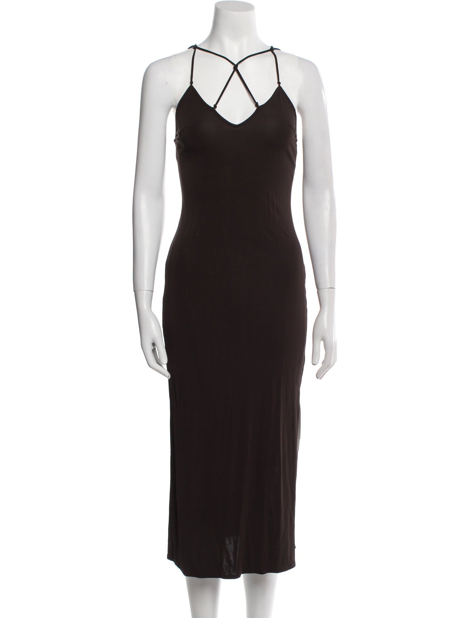 FRAME V-Neck Midi Length Dress