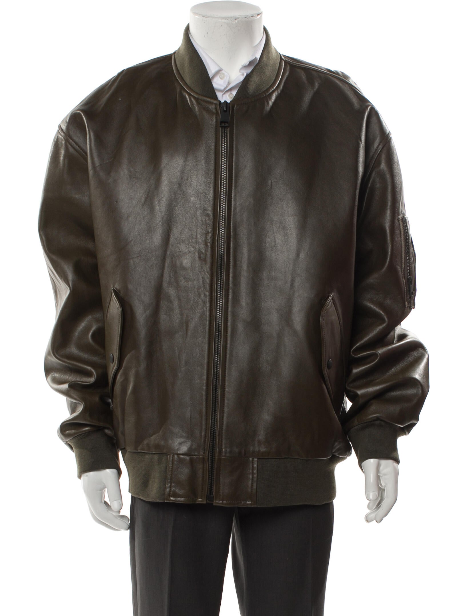 FRAME Lamb Leather Bomber Jacket w/ Tags