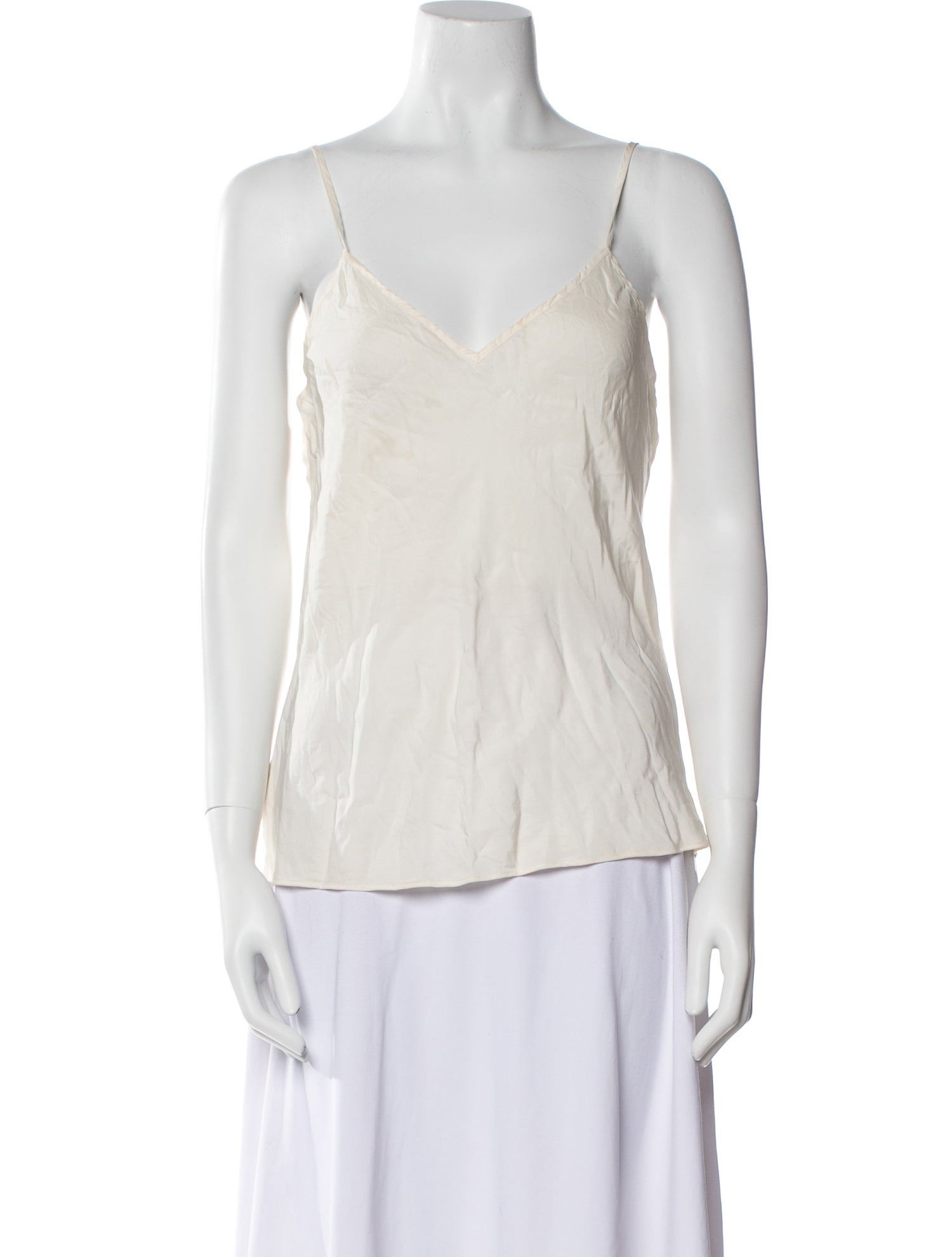 FRAME Silk V-Neck Top