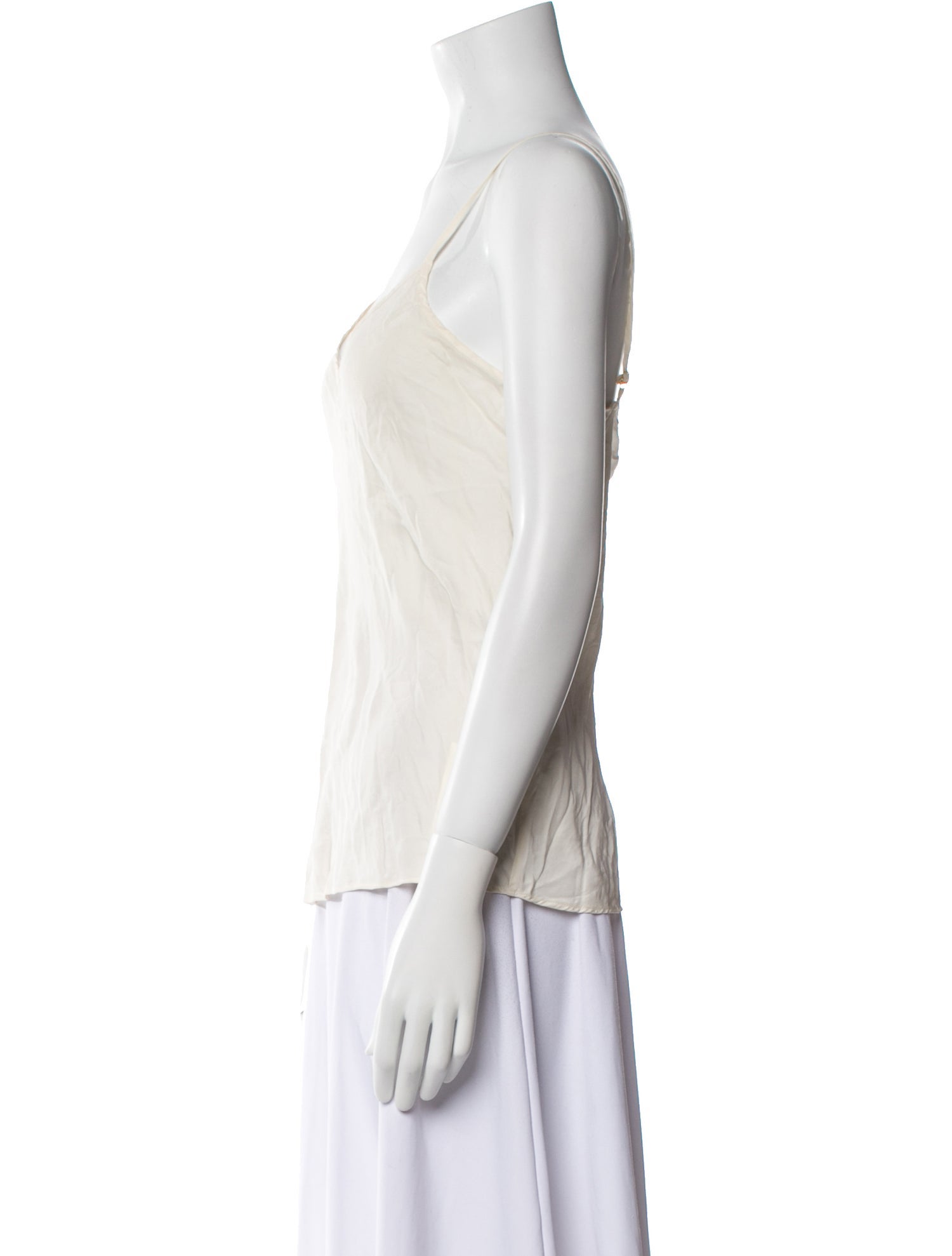 FRAME Silk V-Neck Top