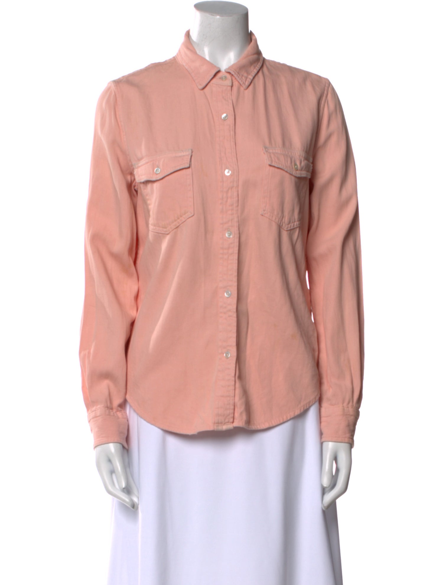 FRAME Long Sleeve Button-Up Top