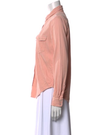 FRAME Long Sleeve Button-Up Top