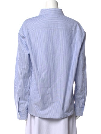 FRAME Striped Long Sleeve Button-Up Top