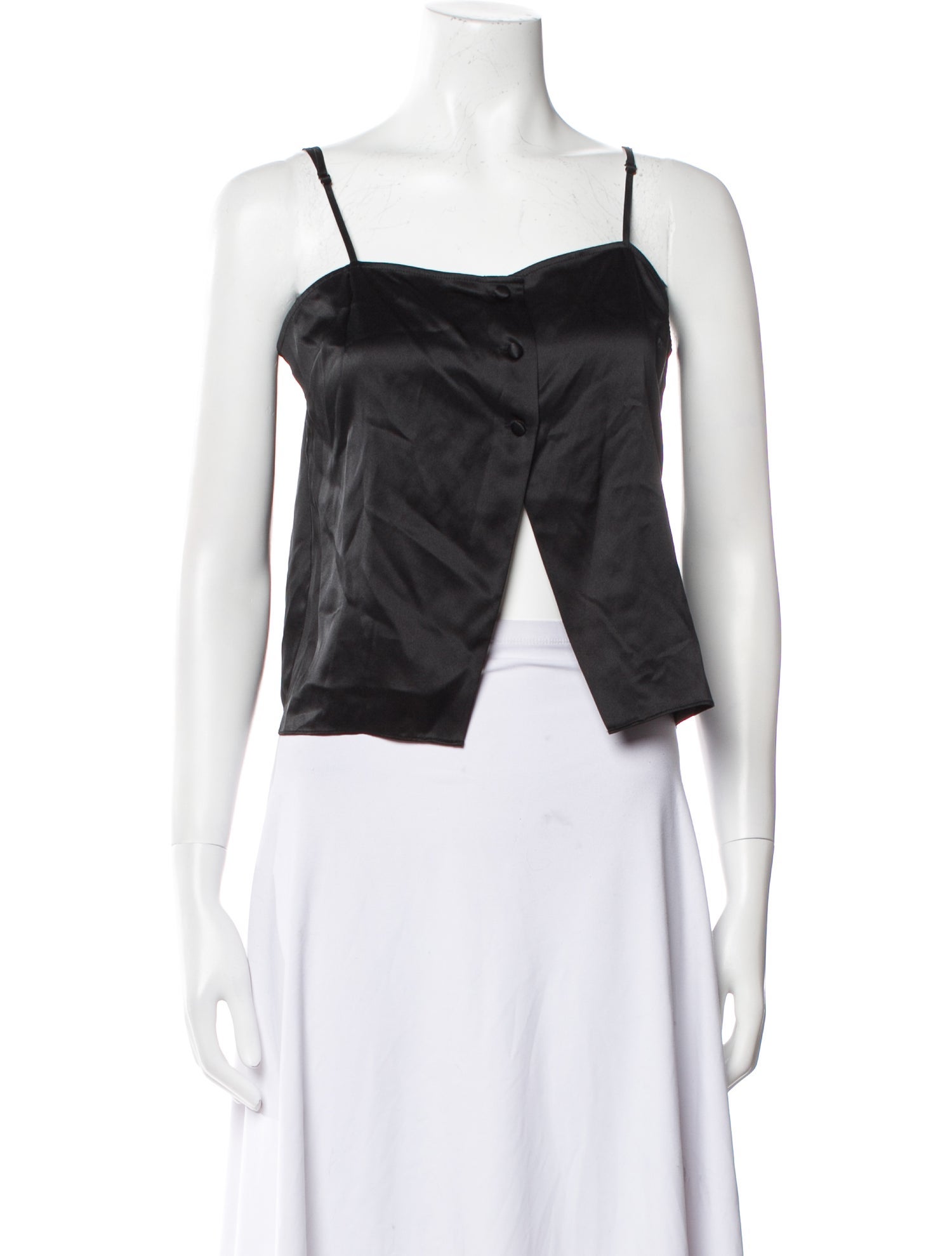 FRAME Square Neckline Sleeveless Crop Top