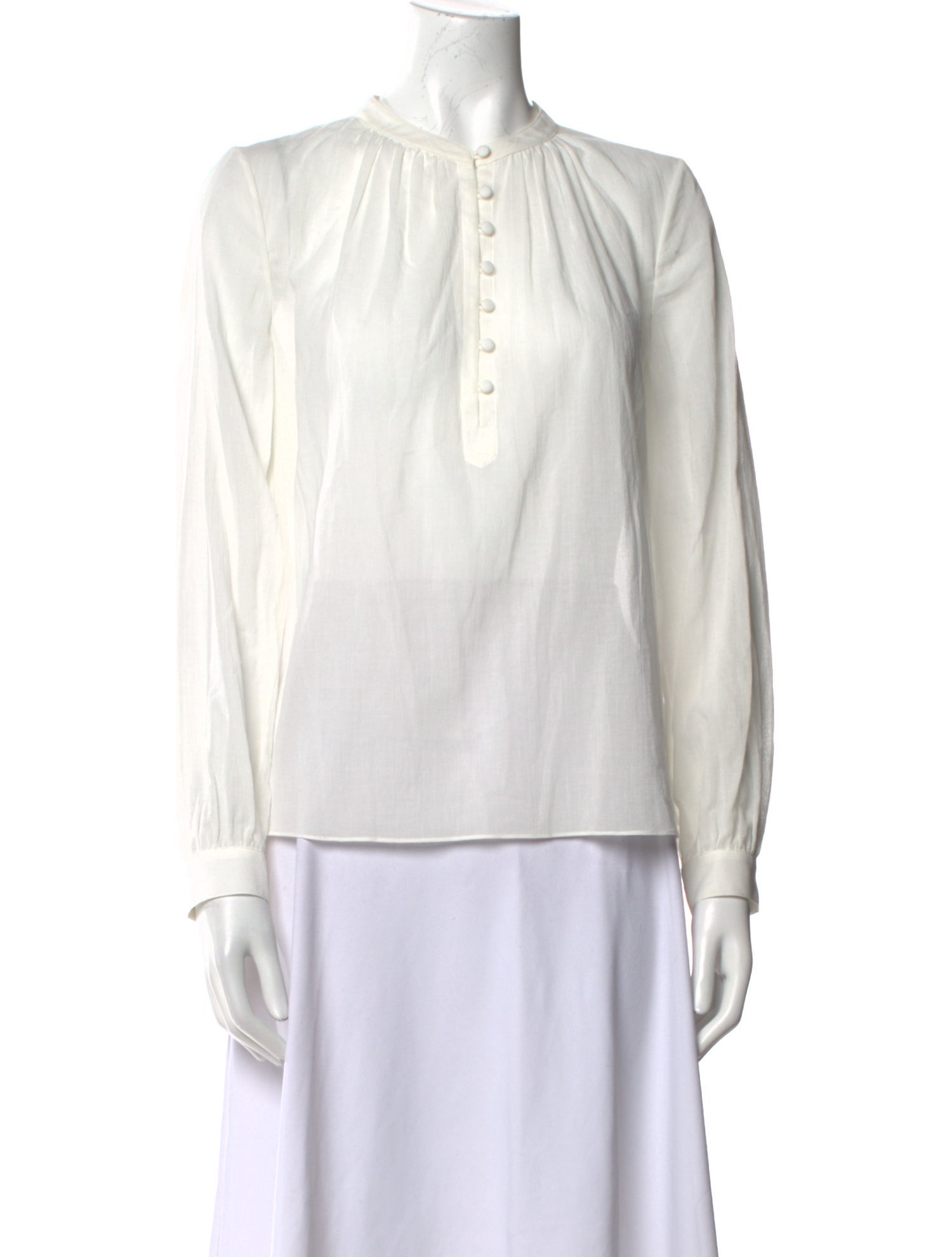 FRAME Crew Neck Long Sleeve Blouse