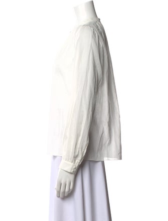 FRAME Crew Neck Long Sleeve Blouse