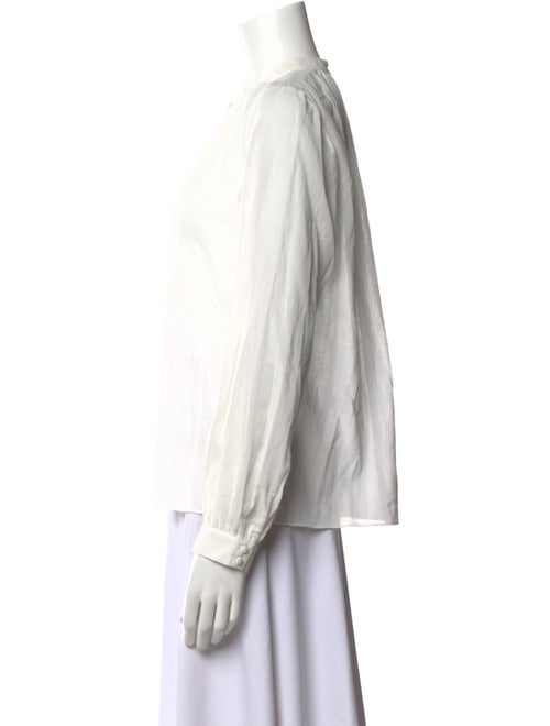 FRAME Crew Neck Long Sleeve Blouse