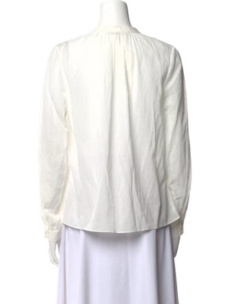 FRAME Crew Neck Long Sleeve Blouse