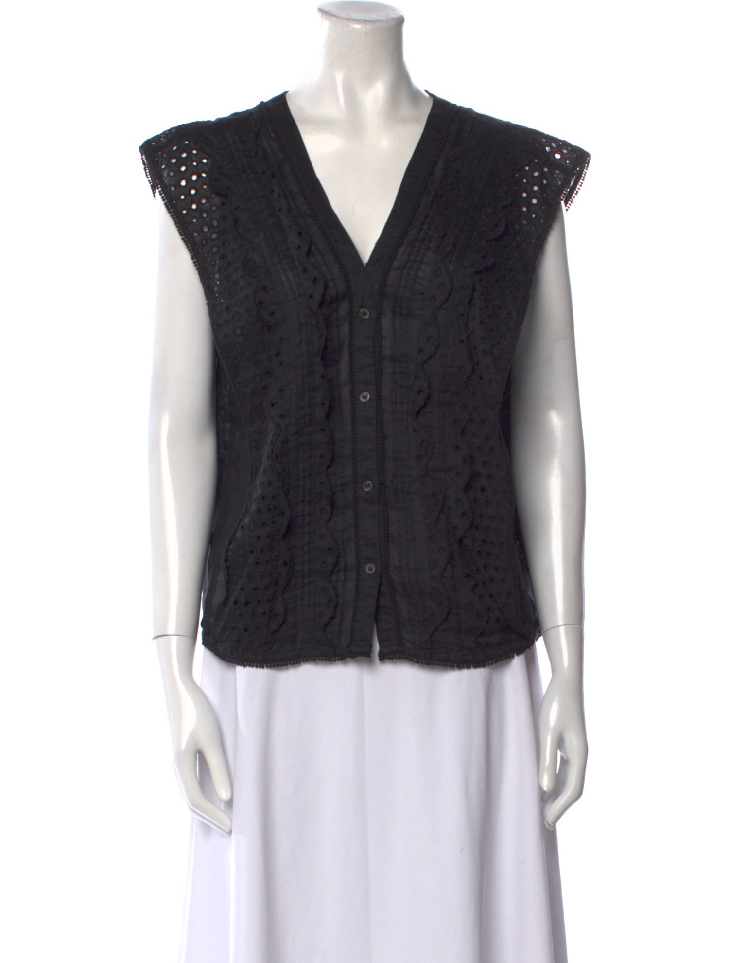 FRAME V-Neck Sleeveless Top