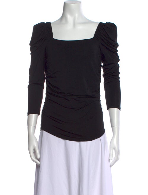 FRAME Square Neckline Three-Quarter Sleeve Top