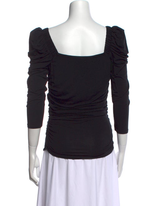 FRAME Square Neckline Three-Quarter Sleeve Top