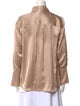 FRAME Silk Long Sleeve Button-Up Top