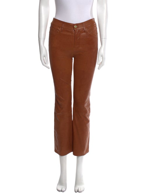 FRAME Lamb Leather Straight Leg Pants
