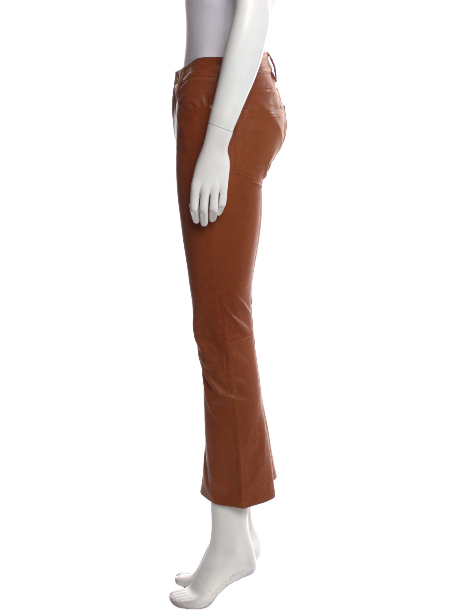 FRAME Lamb Leather Straight Leg Pants