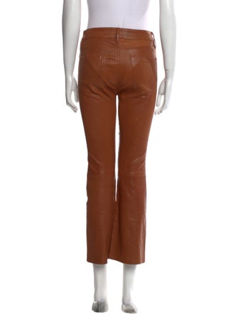 FRAME Lamb Leather Straight Leg Pants