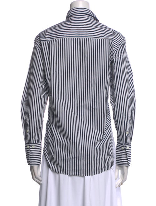 FRAME Striped Long Sleeve Button-Up Top
