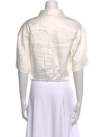 FRAME Short Sleeve Crop Top