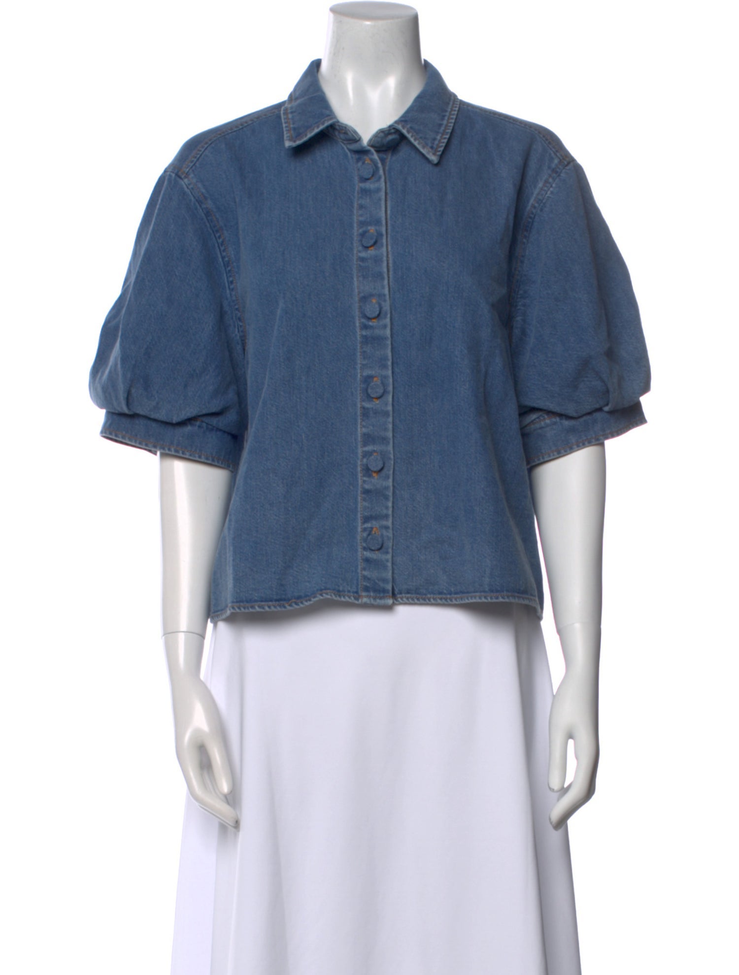 FRAME Short Sleeve Crop Top