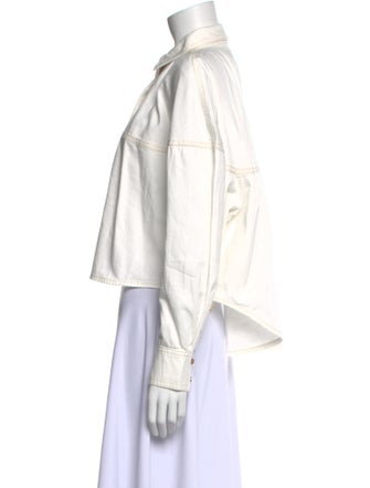 FRAME Long Sleeve Crop Top