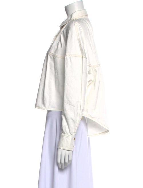 FRAME Long Sleeve Crop Top