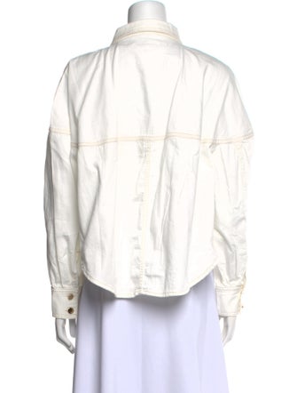 FRAME Long Sleeve Crop Top