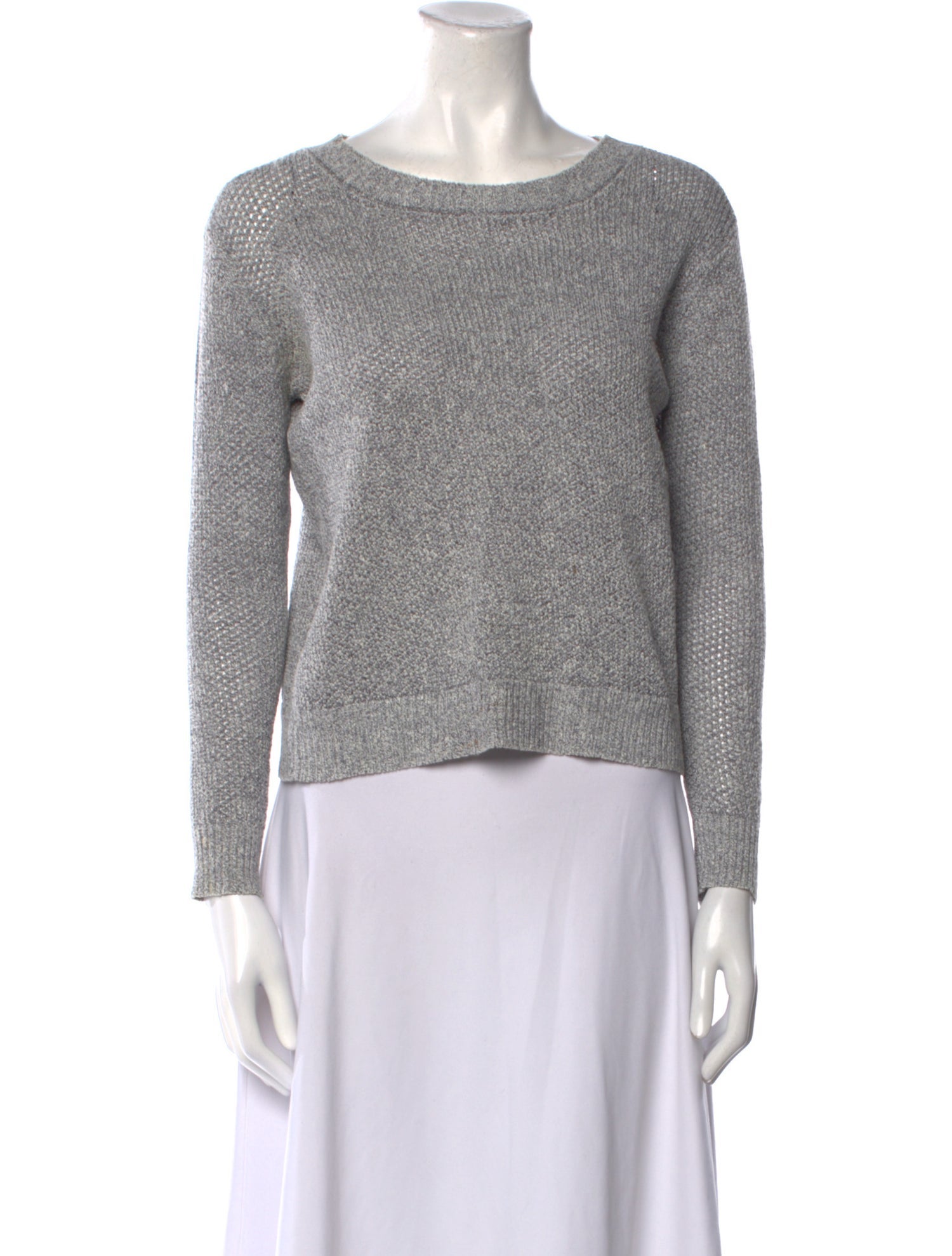 FRAME Linen Scoop Neck Sweater
