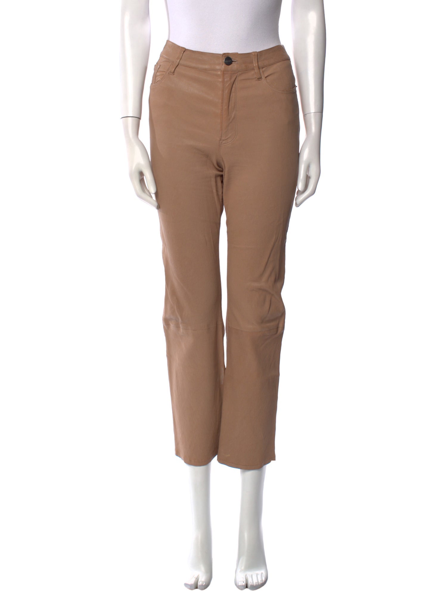 FRAME Lamb Leather Straight Leg Pants