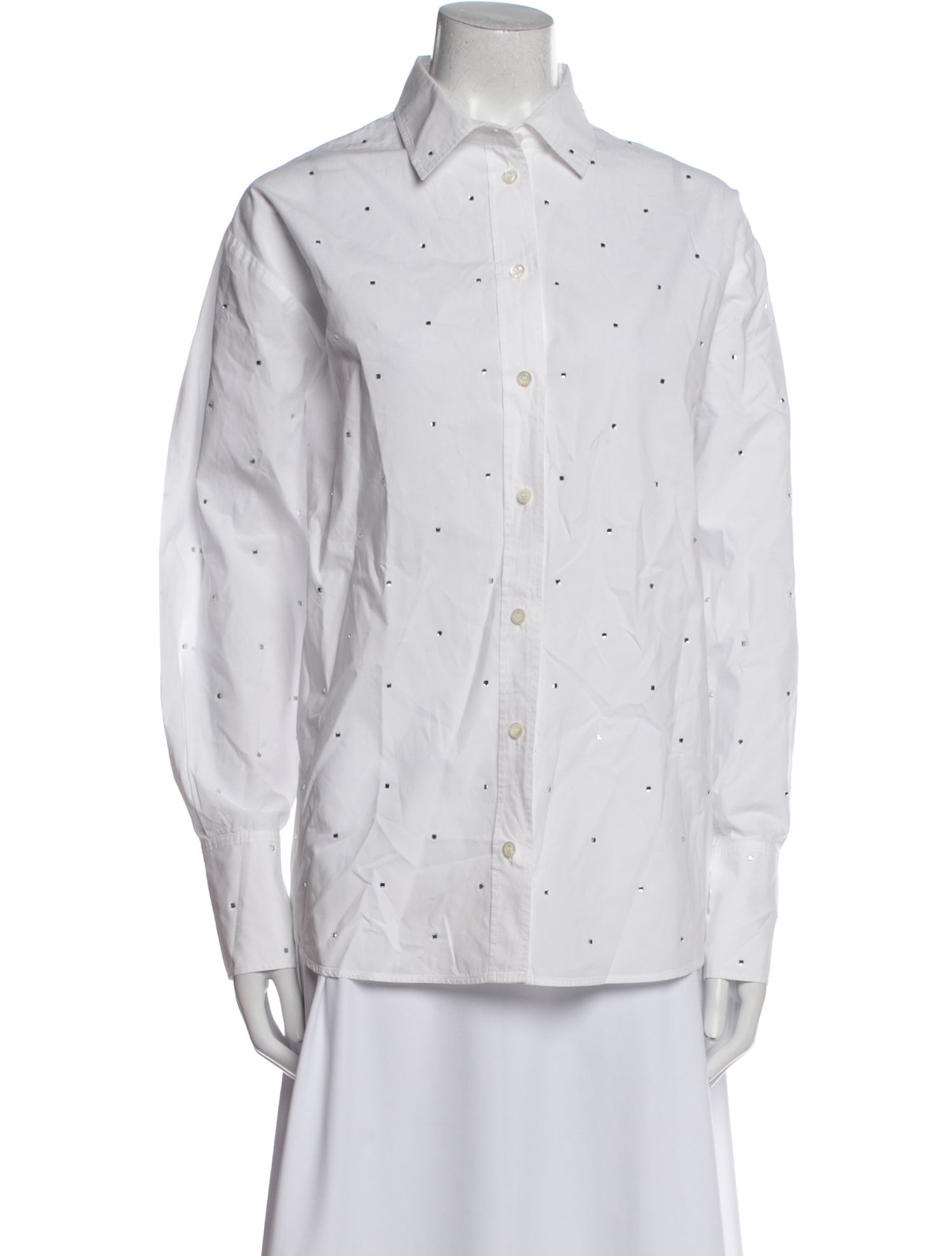 FRAME Printed Long Sleeve Button-Up Top