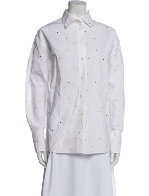 FRAME Printed Long Sleeve Button-Up Top