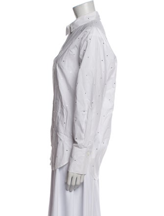 FRAME Printed Long Sleeve Button-Up Top