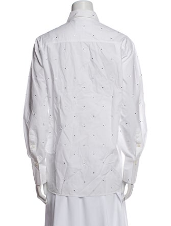 FRAME Printed Long Sleeve Button-Up Top