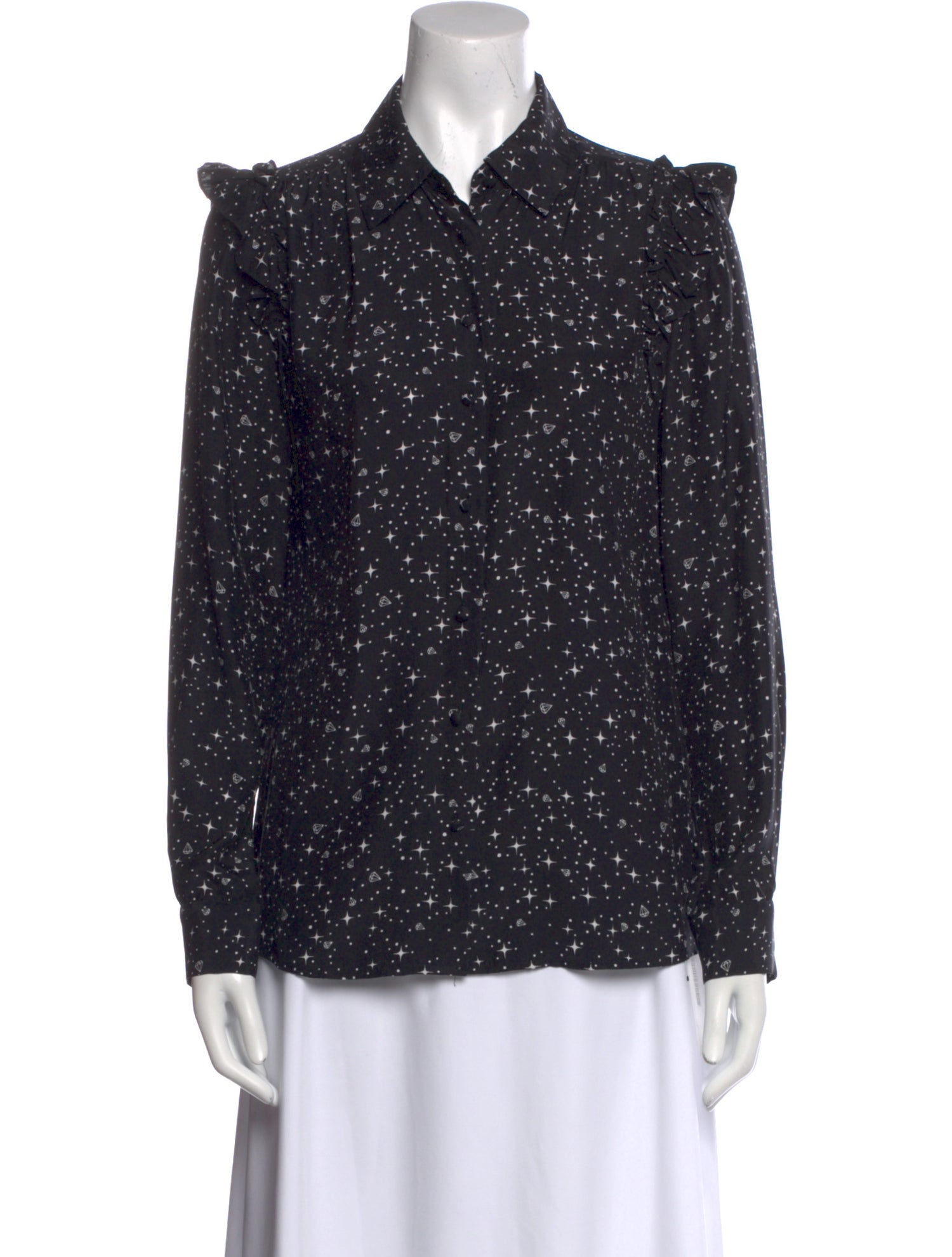 FRAME Silk Printed Blouse